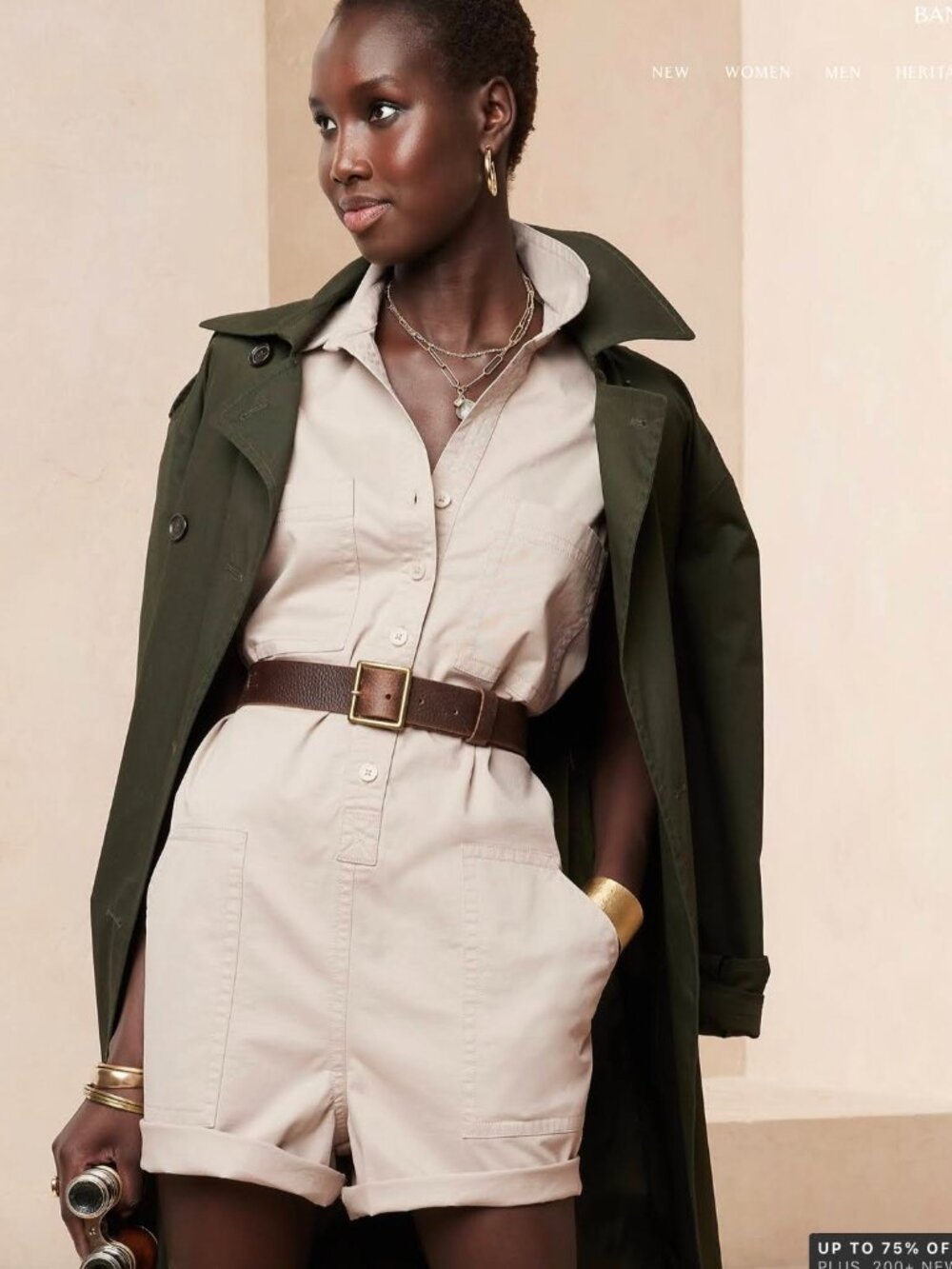 Banana Republic TWILL MINI ROMPER